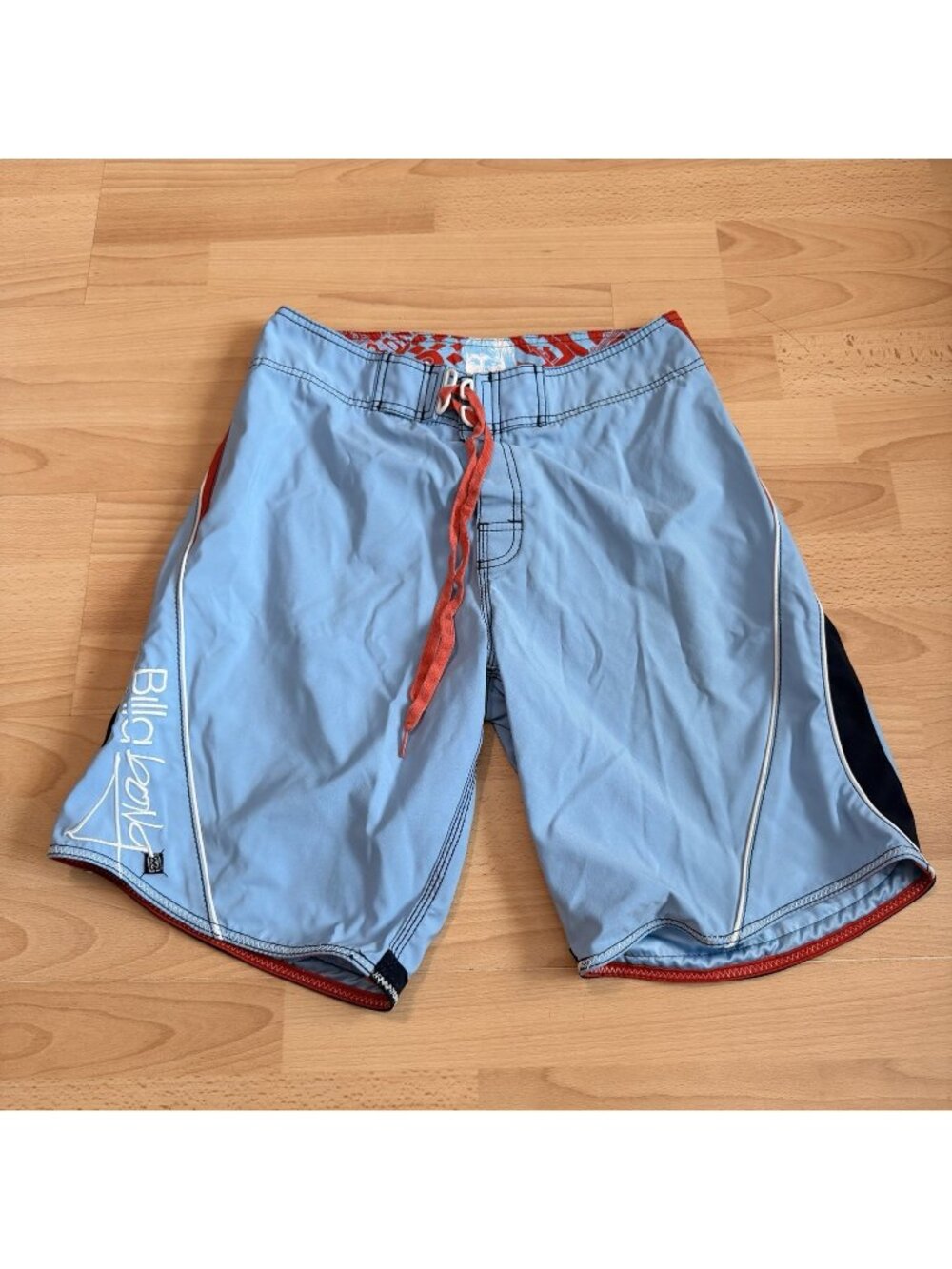 Vintage Y2K Billabong Taj Burrow Pro Model Board Shorts Blue Red Size 30